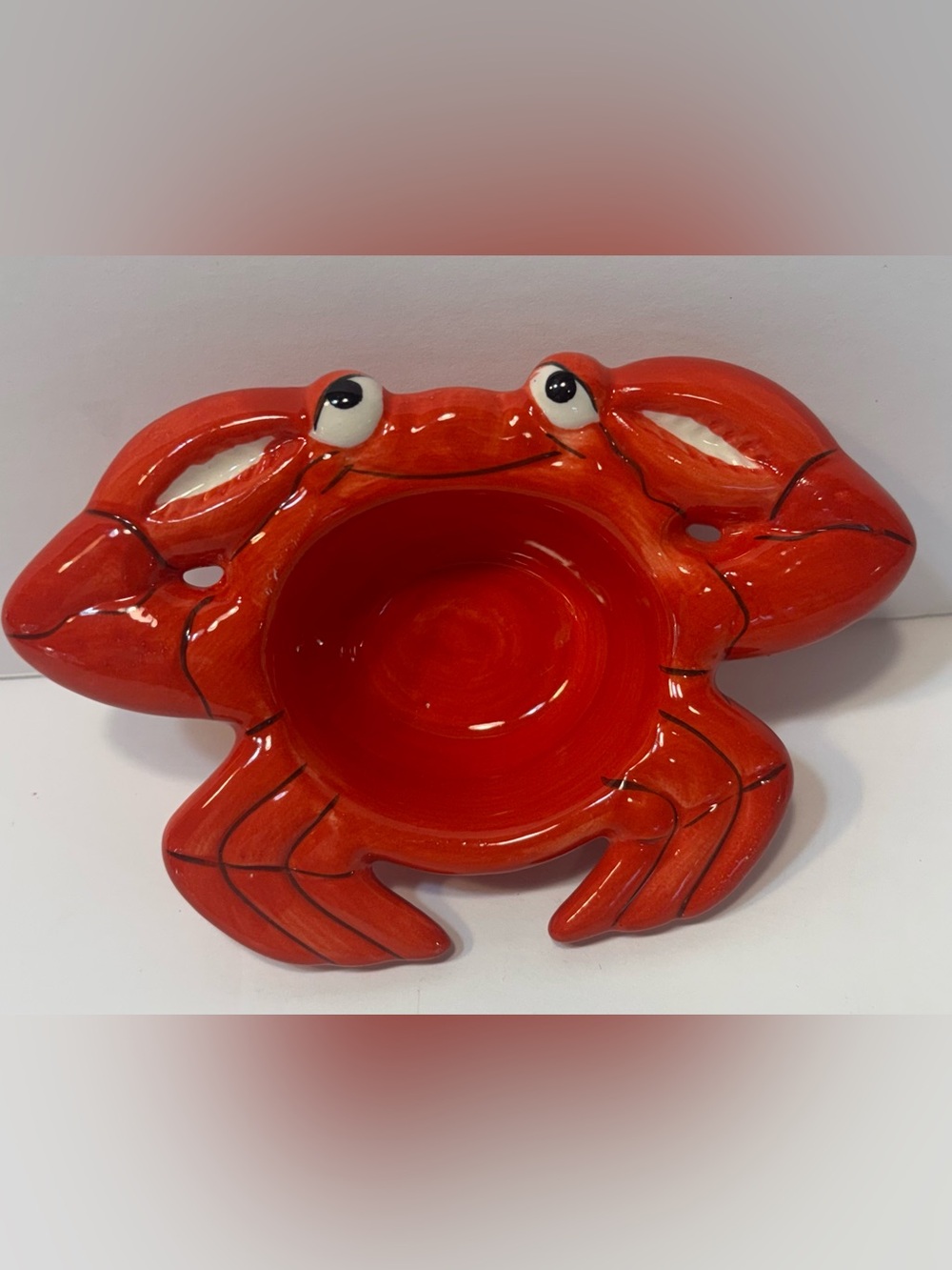 Le Gourmet Chef vintage ceramic dish is shaped like a red crab Butter Dish